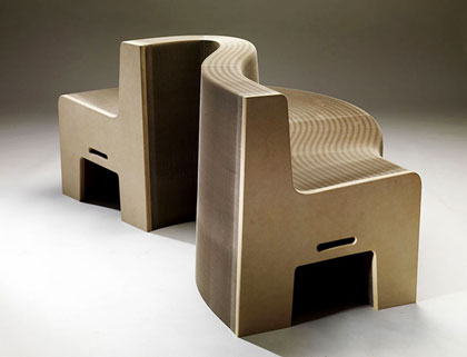 實(shí)驗(yàn)性家具可伸縮的情人椅