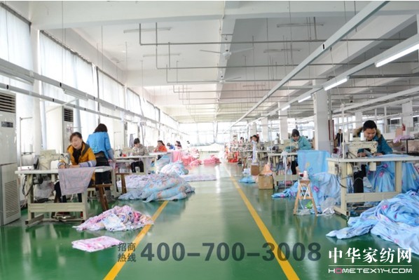 晚美家紡強勁后盾,走近生產