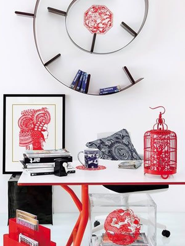 融入剪紙元素的各類家居陳設(shè)(2)