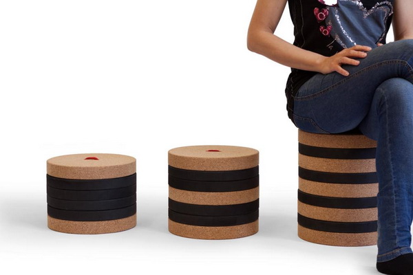 紐扣形狀創(chuàng)意矮凳設(shè)計(jì)